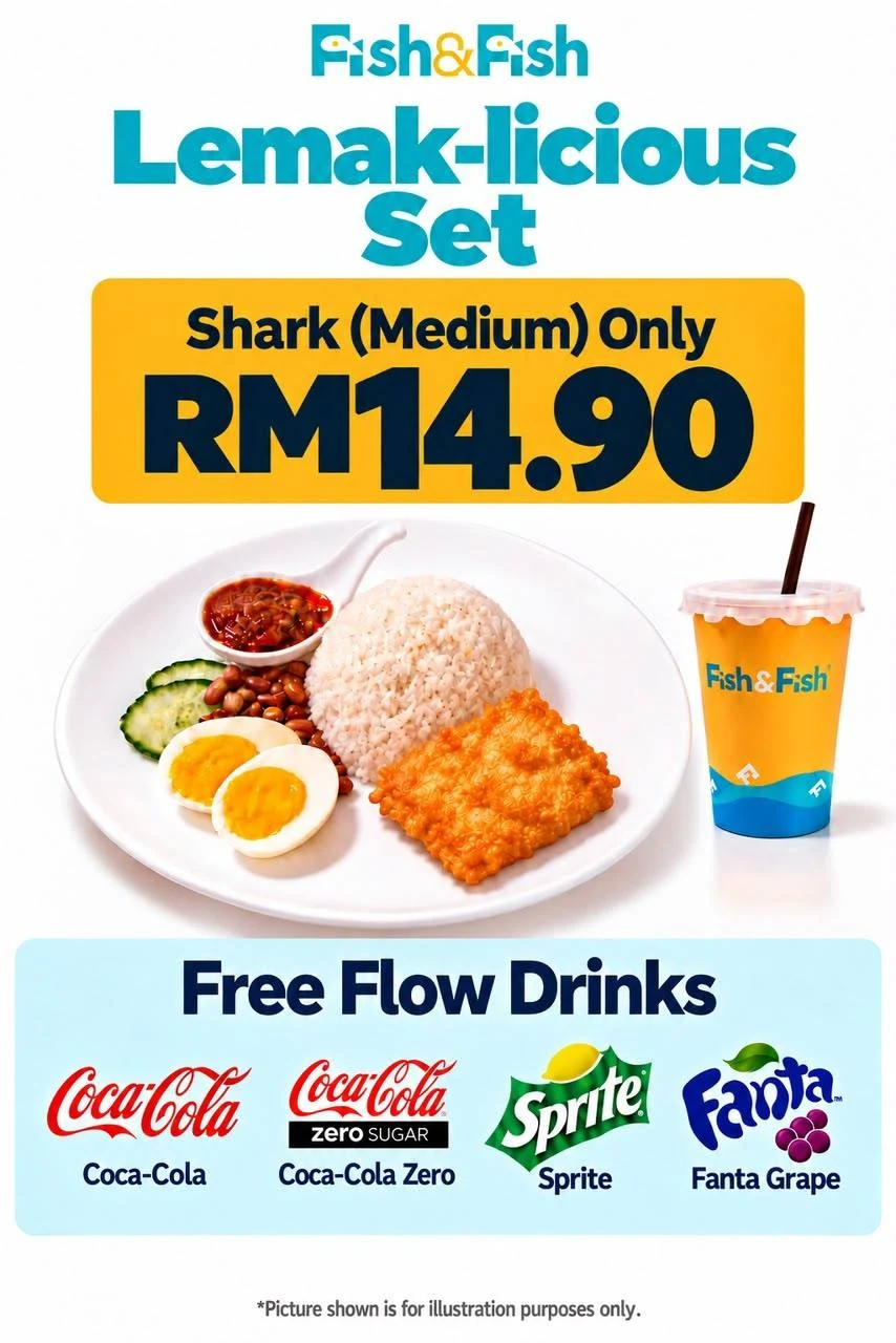 Fish & Fish fish lemak licious set with free flow drinks